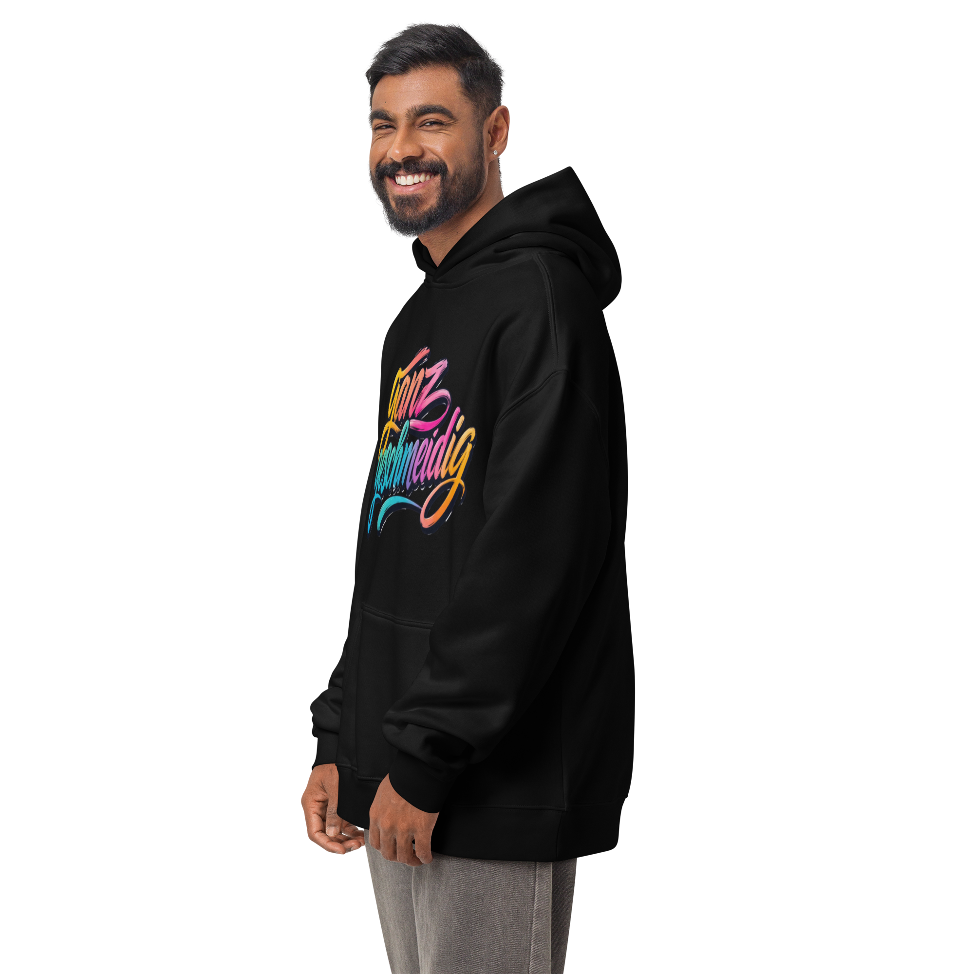 Oversized-Unisex-Hoodie Rainbow Letters – Bild 8
