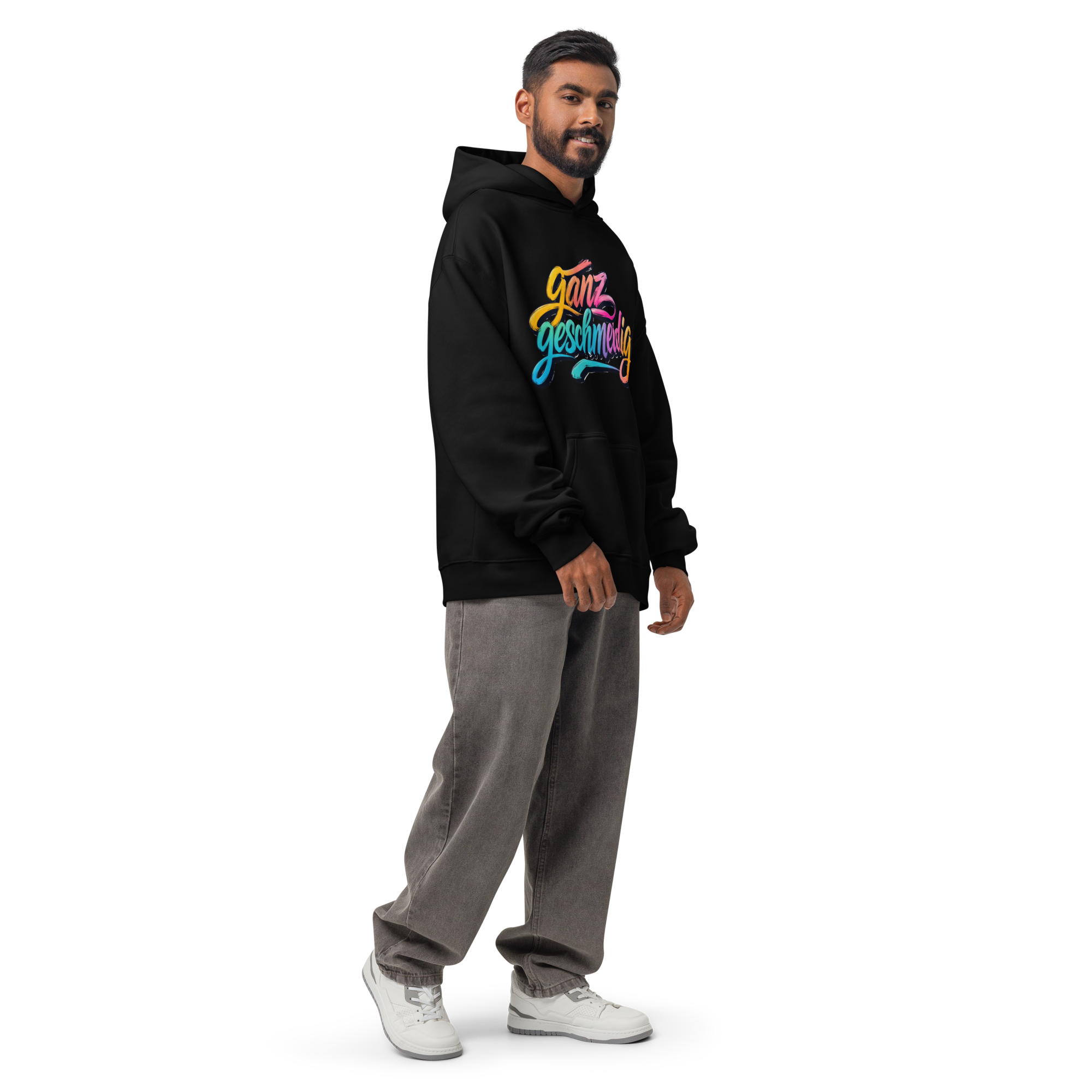 Oversized-Unisex-Hoodie Rainbow Letters – Bild 3