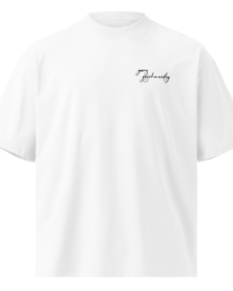 Oversized Unisex Bio-T-Shirt mit breitem Kragen (simple)