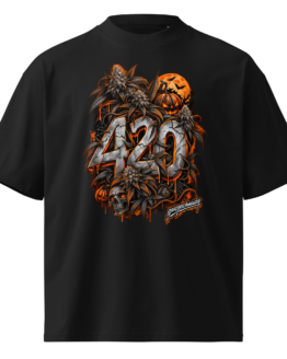 HALLOWEEN Oversized Unisex Bio-T-Shirt mit breitem Kragen