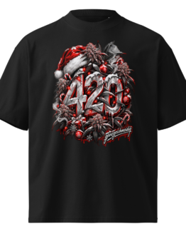 CHRISTMAS Oversized Unisex Bio-T-Shirt mit breitem Kragen